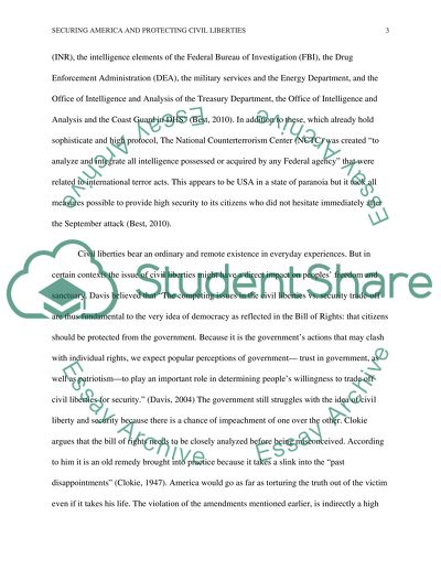 Securing America and Protecting Civil Liberties