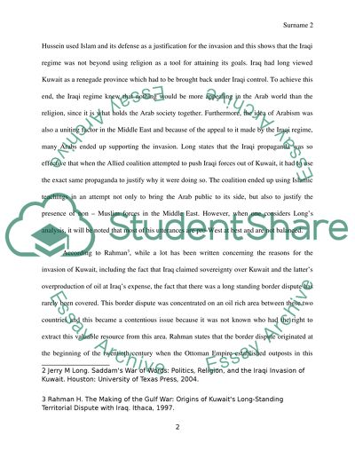 The Iraqi Invasion of Kuwait