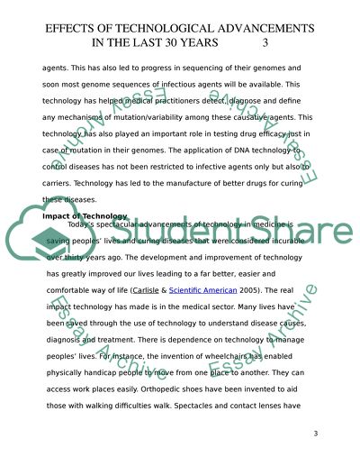Effects of Technological Advancements on Peoples Health in the Last 30 Years