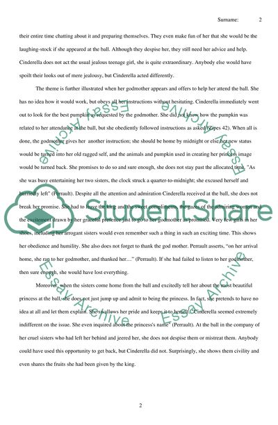 The Theme of Humility in Charles Perraults Cinderella