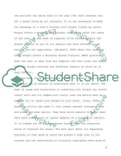 Marketing Communication: Google