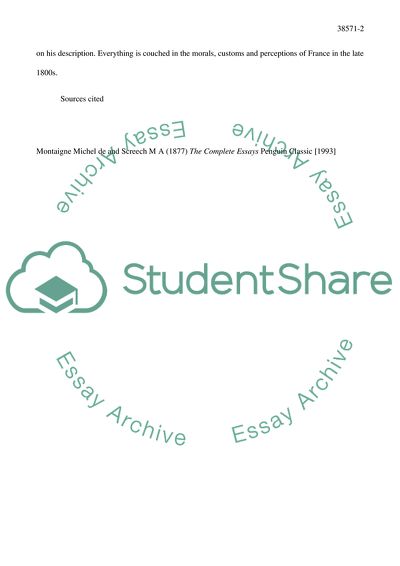 Montaignes Constraints: A Renaissance View of the Noble Savage
