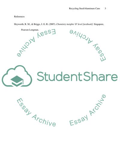 Find out about recycling of steel/aluminum drink cans