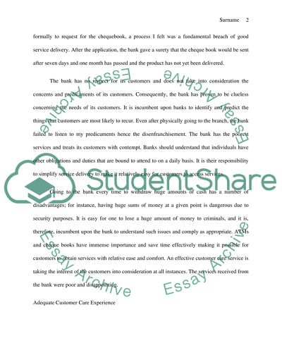 Marketing - Unsatisfactory Service Encounter