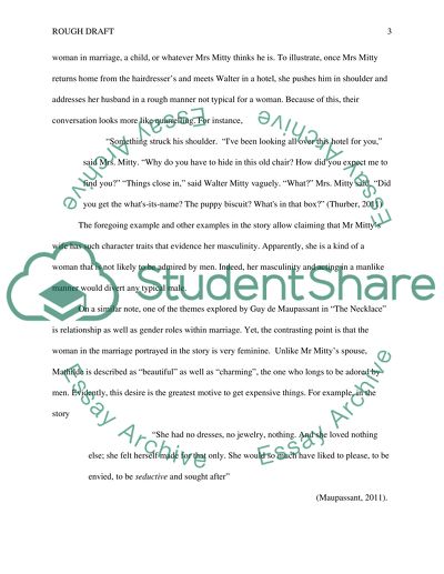 The comparative analysis of The Secret Life of Walter Mitty and The Necklace