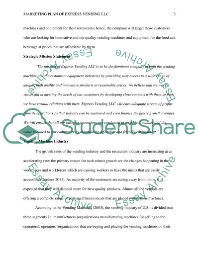 Marketing Strategies of Express Vending LLC