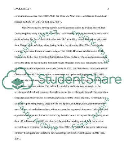 It is personality profile about Jack Dorsey -my tittle is Square changes the business world