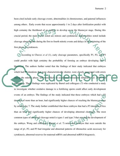 Events That Surround Early Embryo Demise