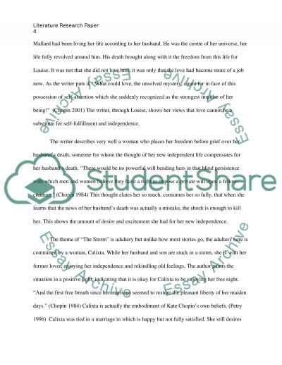 Kate chopin research paper