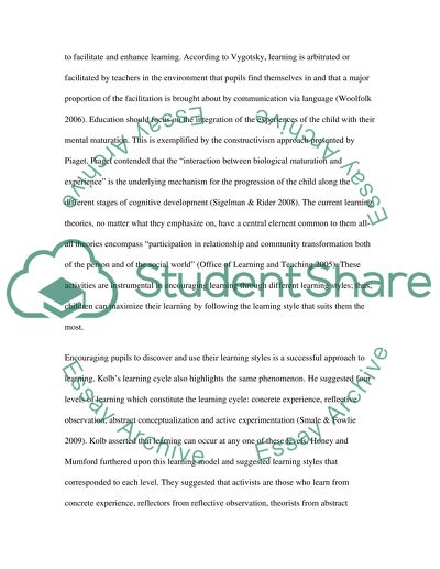 Planning, Assessment, and Learning