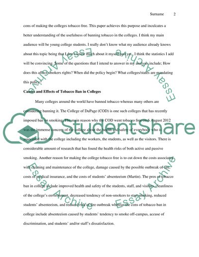 Pros and Cons of Colleges going tobacco free