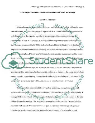 IP Strategy for Greentech Ltd