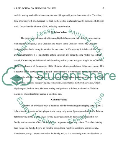 How Various Aspects Have Shaped My Personal Values