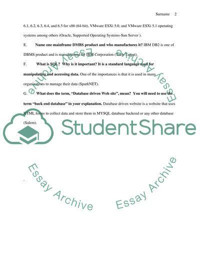 Databases and Enterprise Computing