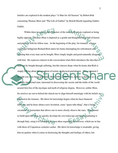 A Comparison of Thomas More and Galileo