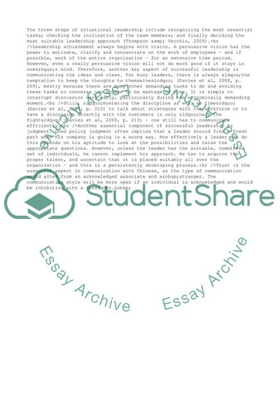 Main Aspects of Strategy and Leadership