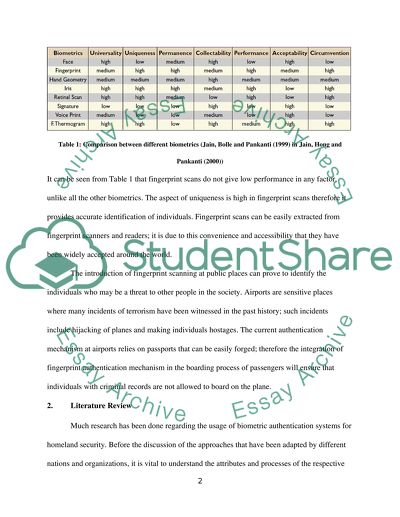 Electronic Fingerprint Scanning for Security at Airports
