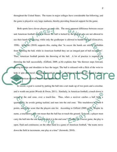 Compare soccer in Brazil and football in America