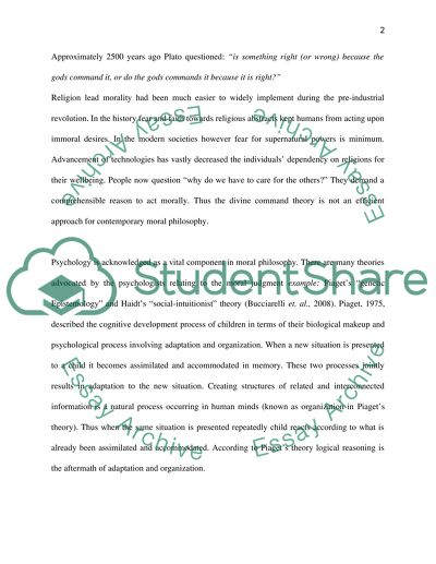 What does it mean to act morally