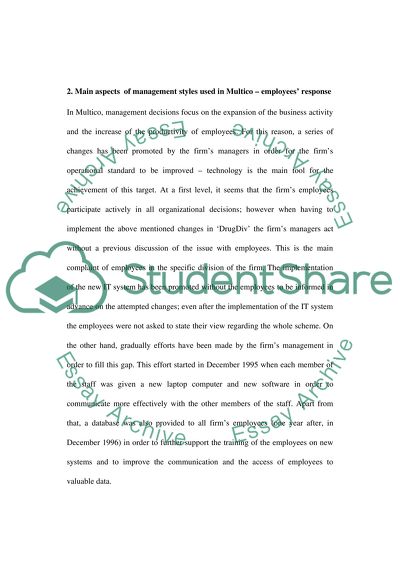 Management Styles in the Multico Case