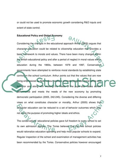 Promotion of Economic Growth through Education