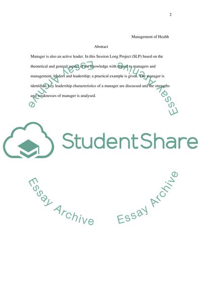 MANAGEMENT OF HEALTH PROGRAMS (Module 1 SLP)