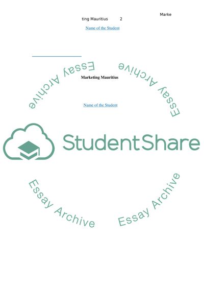 Marketing Mauritius
