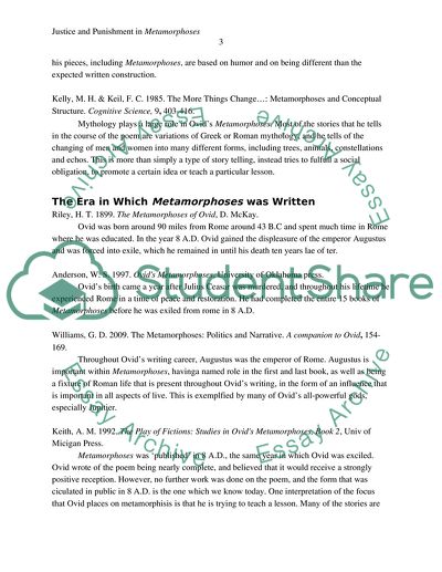 How Are the Politics of Justice and Punishment Dealt with in Ovids Metamorphoses