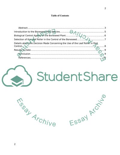 Biosecurity - Target (Boneseed) Agent/s (Leafroller)