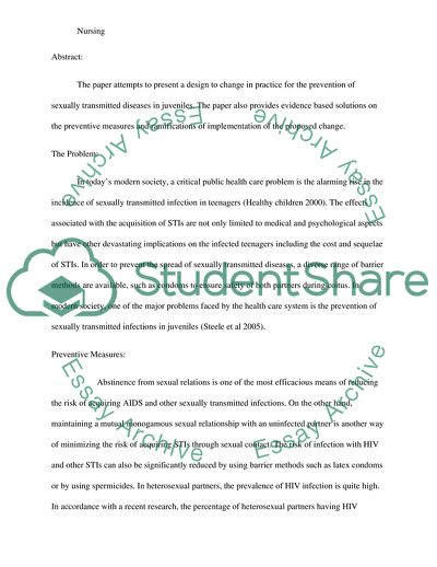 Prevention of Sexually Transmitted Infection in Juveniles