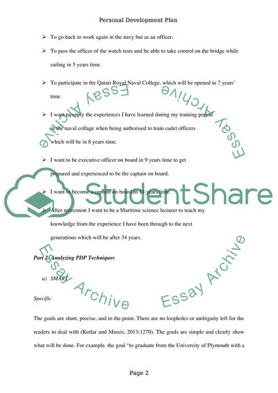 Personal Development: Goals and Objectives