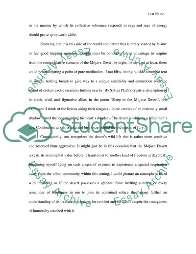 Open Ended, Must Be Related to Deserts