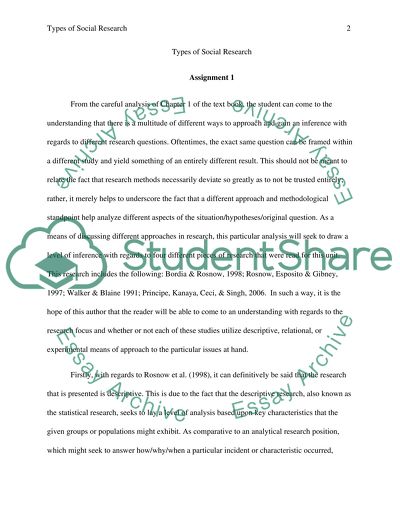 Types of Social Research