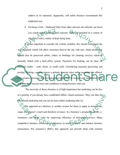 E-Commerce: Whalen Clean and Tidy