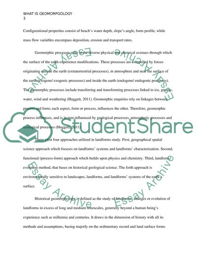 Chapter 1- What is Geomorphology