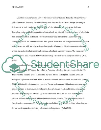 European Education System vs American Education System