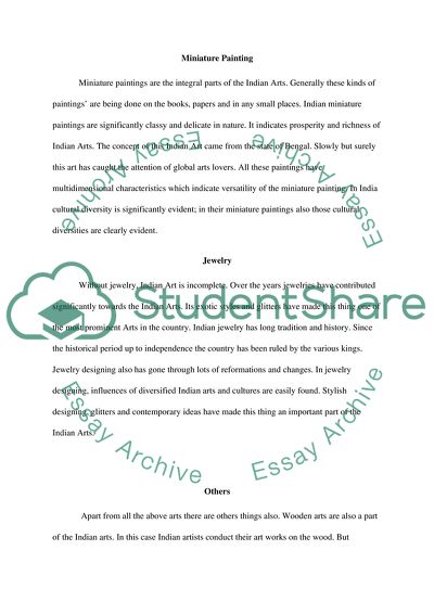 Indian Arts and Clothing