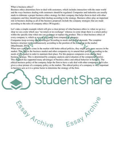 Love: Is Ethical Business Behavior Good or Bad for Business