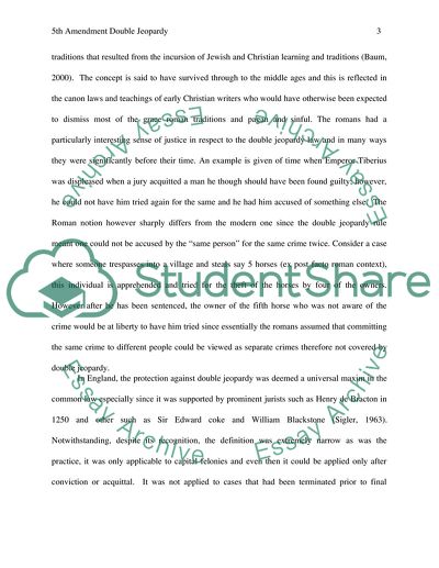 5th Amendment Double Jeopardy