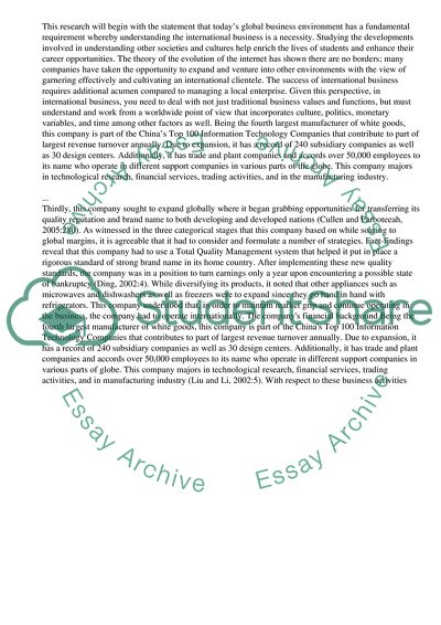 International Dimension of Business