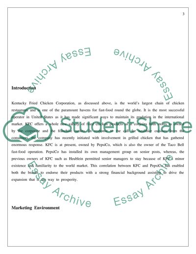 Marketing Efforts of the Kentucky Fried Chicken