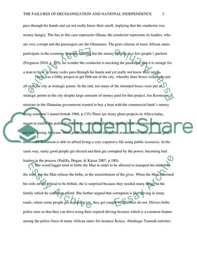 The Failures of Decolonization and National Independence