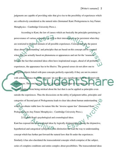 The Theories of Kant and Plato