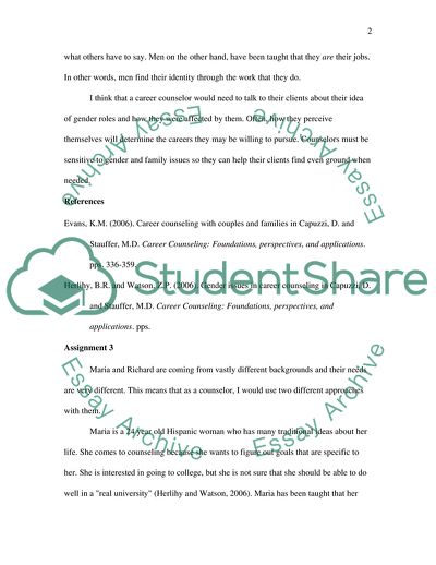 Career Counselling with Couples and Families