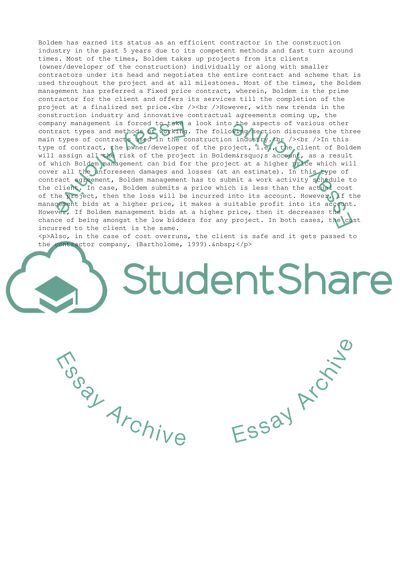 Introduction to Boldem Constructions Limited