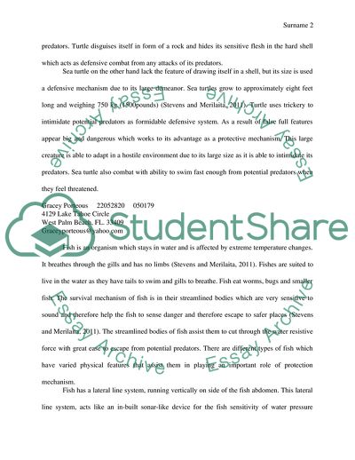 Animals Protective Mechanism