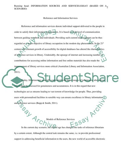 Information sources and services