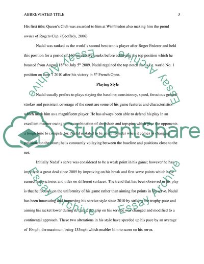 Rafael Nadal Parera: this world renowned tennis player