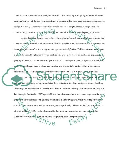 Scripts in Service Delivery