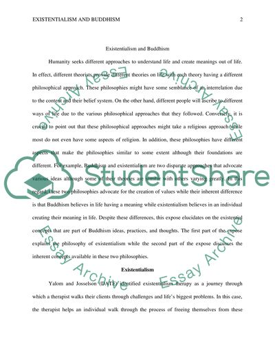 Existentialism and Buddhism